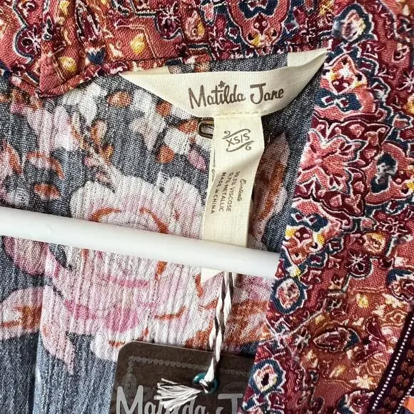 NWT Matilda Jane Olivia Chiffon Floral Kimono XS/S - Picture 8 of 9